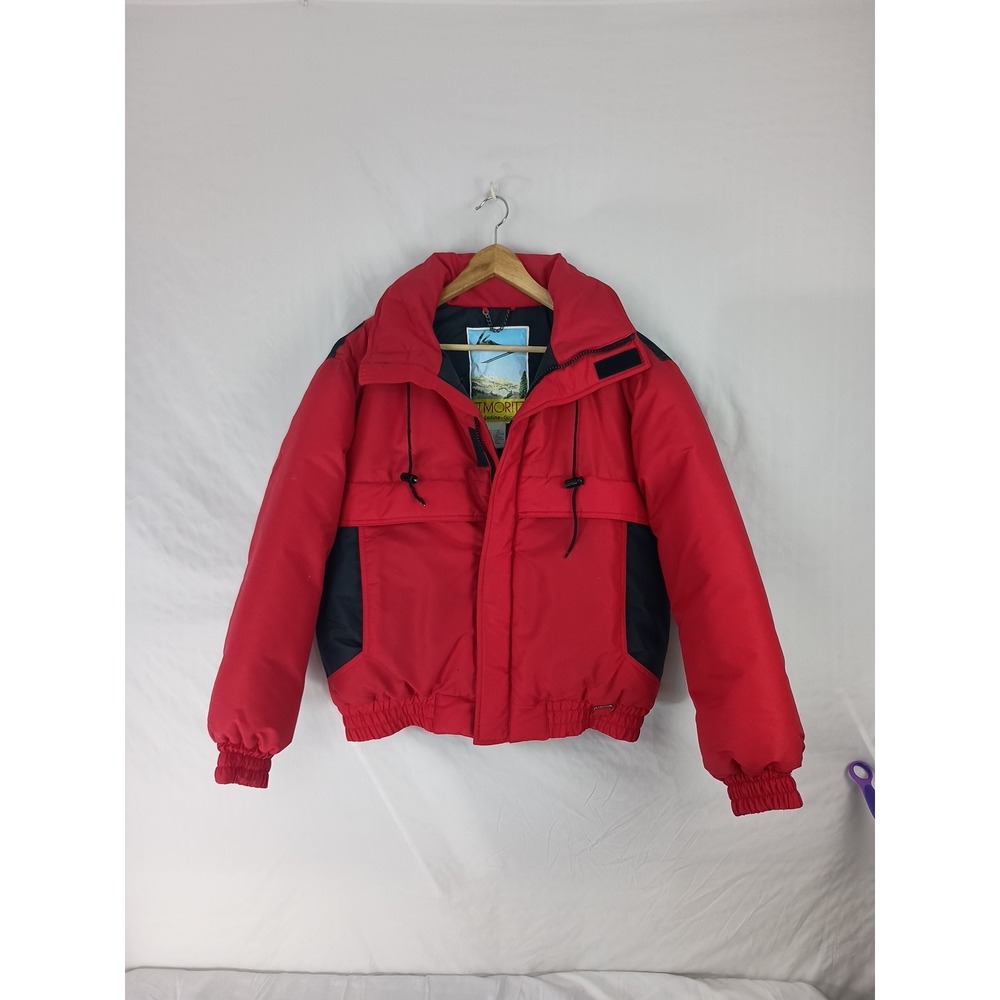 St. Moritz Engadine 6000ft Long Sleeve Down Filled Ski Coat Size Large
